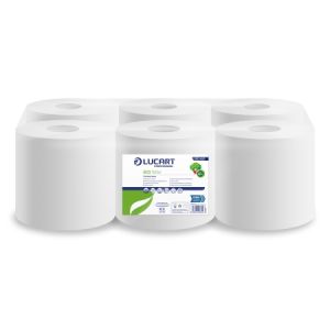 Lucart White Centre Feed Roll 2 Ply Pack of 6 # 852495