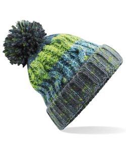 Junior Corkscrew Pom Pom Beanie Hat # B486J