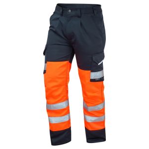 Leo Bideford Cargo Trouser Orange/Navy # BON