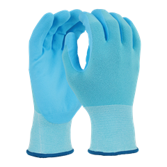 SkyBlue NF360 Food Approved Microfoam Palm Gloves # SKYBLUENF360
