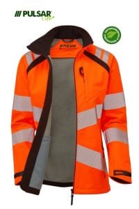 PULSAR® LIFE Women's HV Orange Softshell Jacket # LFE966