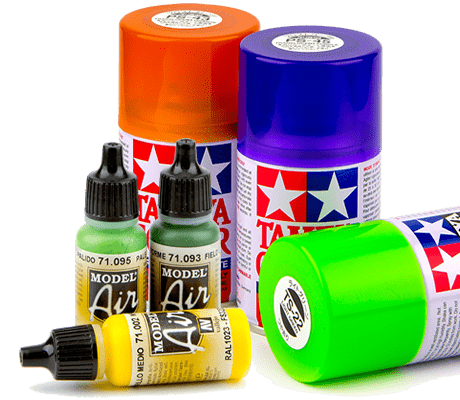 Tamiy acrylic Paints and Vallejo Model Air Acrylic Paints